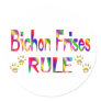 Bichon Frises Rule Round Sticker