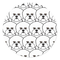 Bichon Frises Round Sticker