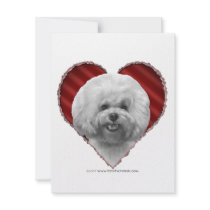 Bichon with Heart Personalized Invite
