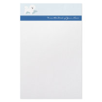 Bichon Writing Paper in Blue Stationery