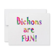 Bichons are Fun Personalized Invitations
