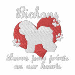 Bichons Leave Paw Prints embroidered shirts