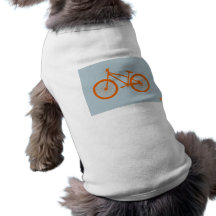 Bici anaranjada camisetas mascota