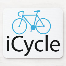 bici del azul del iCycle Tapetes De Ratones