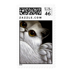 BICOLOR PERSIAN ANGEL CAT Postage stamp