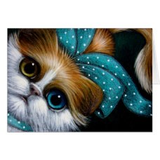 BICOLOR PERSIAN CAT YOUR GIFT Card card