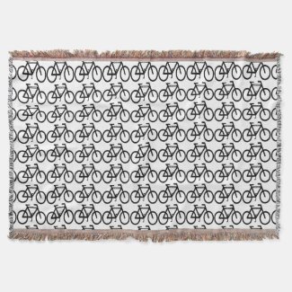 Bicycle Abstract Throw Blanket
