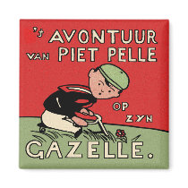Bicycle Adventures of Piet Pelle Fridge Magnet