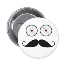 Bicycle and Mustache Button!