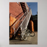 Bicycle and Stairway Poster
