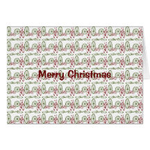 Bicycle and wheel Christmas card.