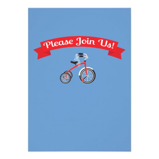 Bicycle Baby Shower Invitation