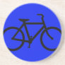 Bicycle: Black on Blue Coaster