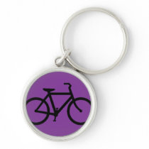 Bicycle: Black on Purple Key Chains