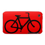Bicycle: Black on Red Iphone 3 Case-mate Cases