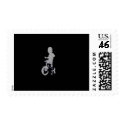 Bicycle Boy Postage Stamp by pierredawn Bicycle Boy Postage Stamp