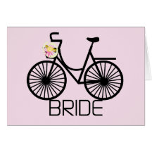 Bicycle Bride Tshirts and Gifts Card