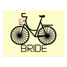Bicycle Bride Tshirts and Gifts Post Card