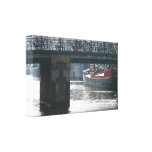 Bicycle Bridge Winter Scene Amsterdam Canvas Print