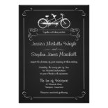 Bicycle Built for 2 Chalkboard Wedding Invitations