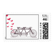Bicycle Built for Two Hearts Postage