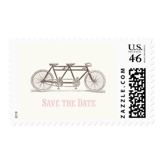 Bicycle Built For Two Save the Date Postage Stamp