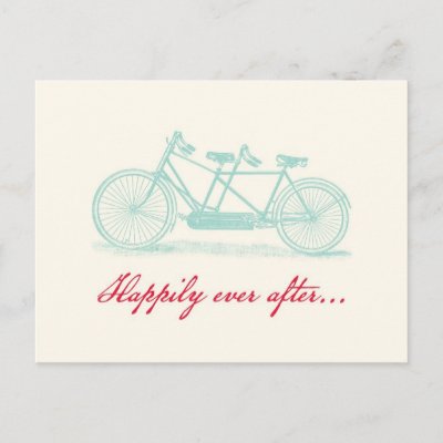Bicycle Built For Two Save the Date Postcard