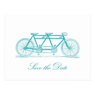 Bicycle Built For Two Save the Date Postcard
