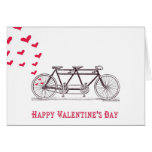 Bicycle Built for Two Valentine's Day Card cards