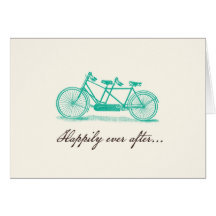 Bicycle Built For Two Wedding Card