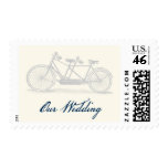 Bicycle Built For Two Wedding Postage