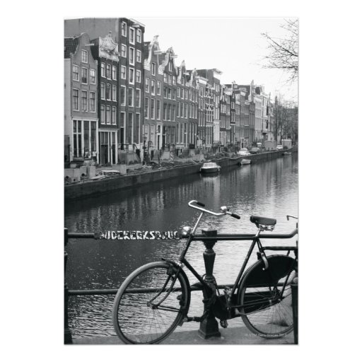 Bicycle by Canal Invitation