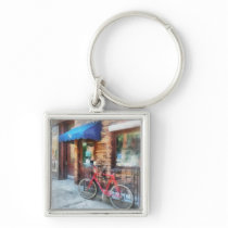Bicycle By Post Office keychains