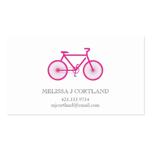 Bicycle Calling Card Business Card (front side)