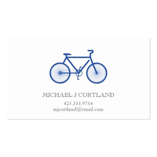 Bicycle Calling Card Business Card Templates
