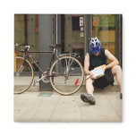 Bicycle Courier Messenger Cycle Bicycling Cycling Fridge Magnet