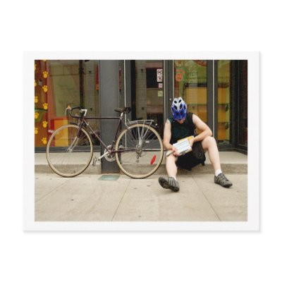 Bicycle Courier Messenger Cycle Bicycling Cycling Post Cards by fotoshoppe