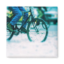 Bicycle Cycle Bicycling Cycling City Rain Storm Magnet