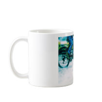 Bicycle Cycle Bicycling Cycling City Rain Storm Coffee Mugs