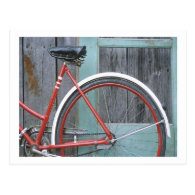Bicycle Cycle Bicycling Cycling Old Wooden Shed Post Card