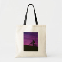 Bicycle Cycle Bicycling Cycling Purple Sunset Bag