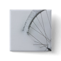 Bicycle Cycle Bicycling Cycling Snow Ice Pinback Button