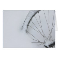 Bicycle Cycle Bicycling Cycling Snow Ice Greeting Cards