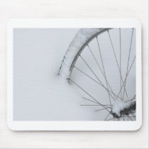 Bicycle Cycle Bicycling Cycling Snow Ice Mousepad