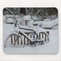 Bicycle Cycle Bicycling Cycling Waiting For Spring Mouse Pads