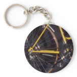 Bicycle Cycle Bicycling Cycling Yellow Bike Frame Keychain