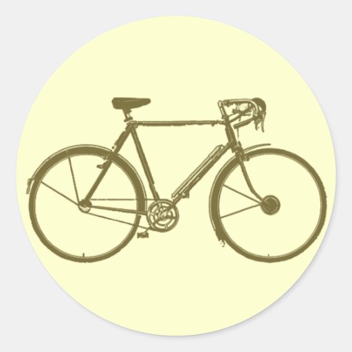 Bicycle Design Round Sticker