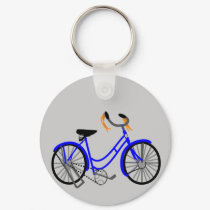 Bicycle Drawing, 1950's Style keychains by gailg1957 Bicycle Drawing, 1950's Style keychains