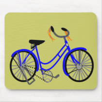 Bicycle Drawing, 1950's Style mousepads
