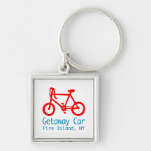 Bicycle Fire Island Key Chain